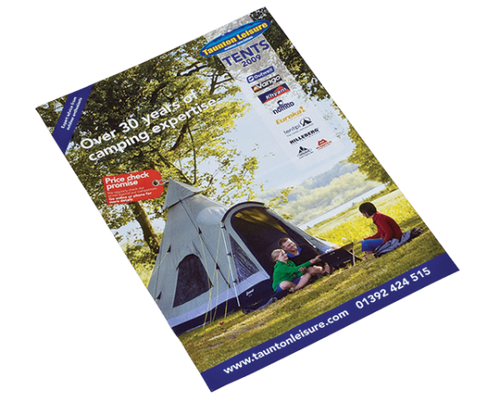 Taunton Leisure Tents catalogue design